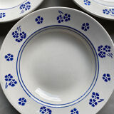 Assiettes fleuries Lunéville