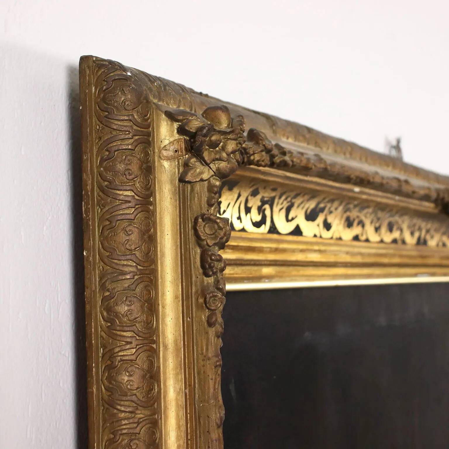 Ancient painting on a historical subject, oil on canvas, Italy 19th century.
