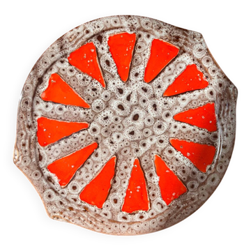 Vintage ceramic plate in Vallauris style