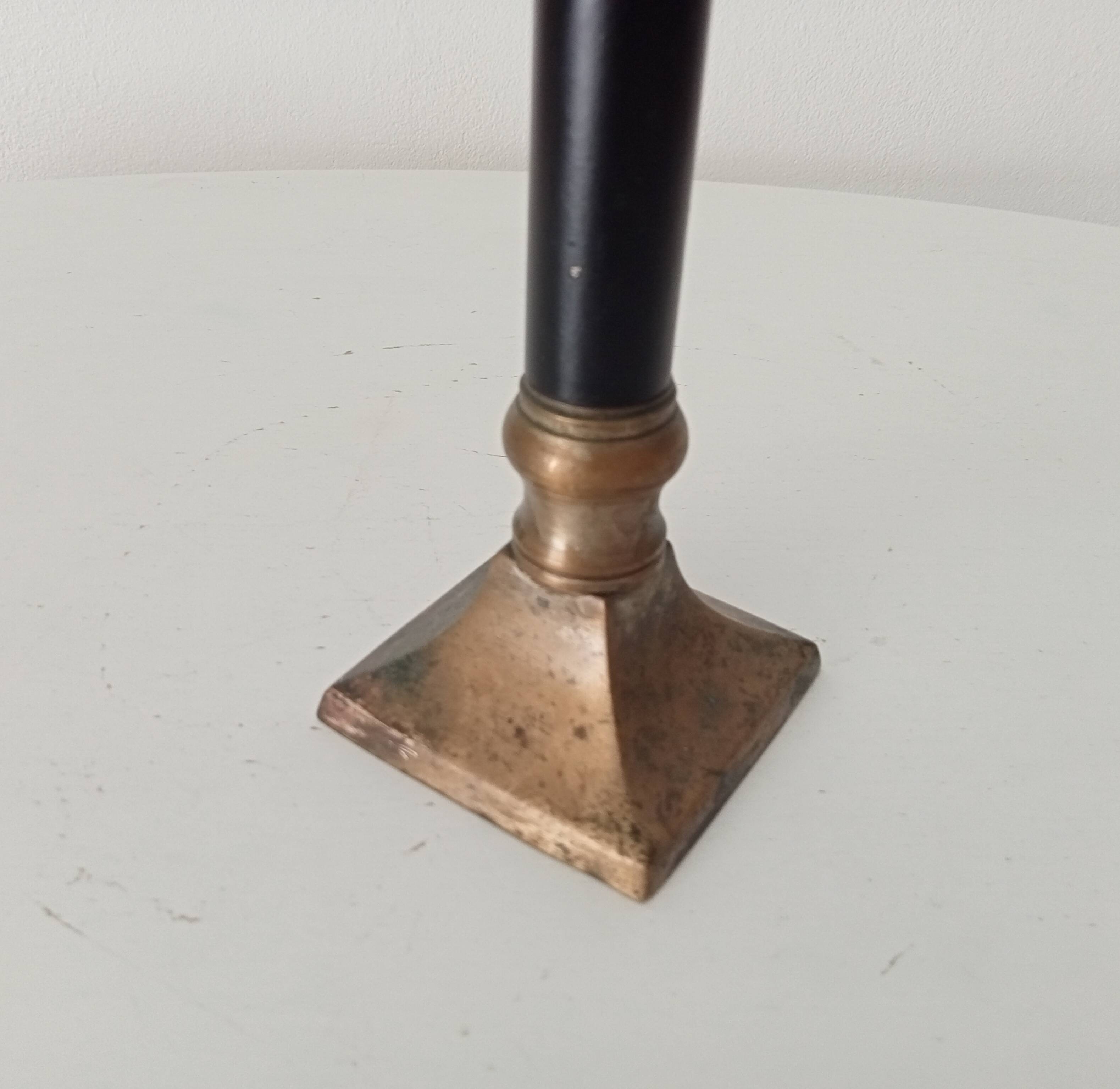 Antique brass and metal candle holder