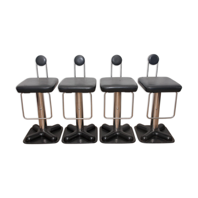 Set de 4 tabourets de bar vintage ''Birillo'' par Joe Colombo pour Zanotta