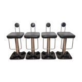 Set of 4 vintage bar stools "Birillo" by Joe Colombo for Zanotta