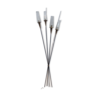 Vintage reed floor lamp Maison Lunel circa 1950