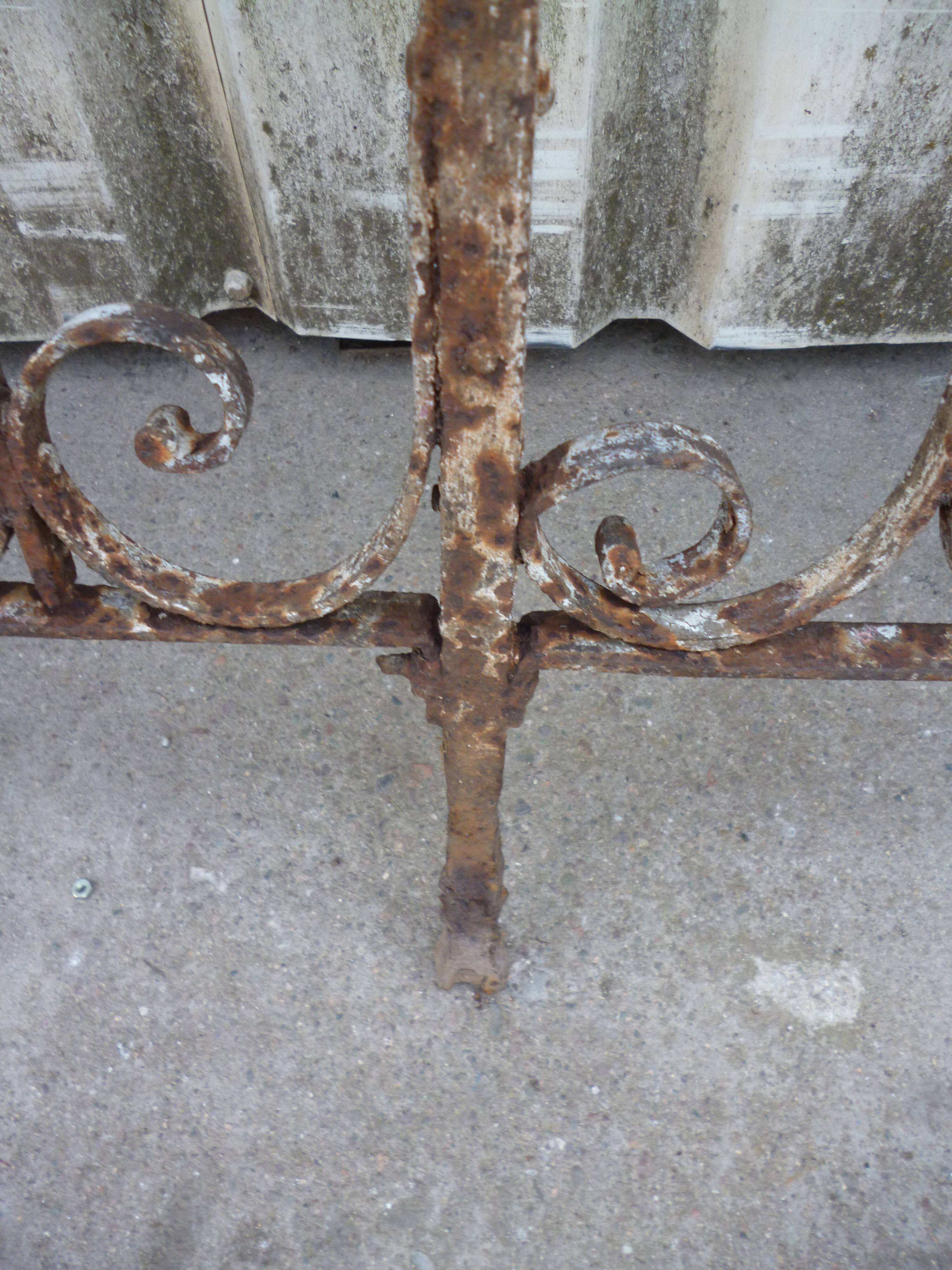 Old wrought iron barrier