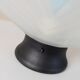 Murano Glass Shell Table Lamp in White with Blue Accent – Italian 1980s Vintage Space Age Design