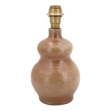 Signed stoneware lamp, gourd shape, 1970s