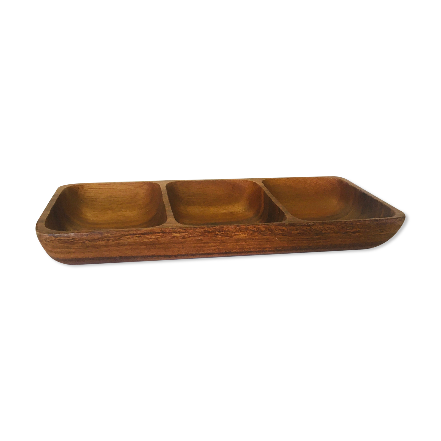 Danish teak aperitif tray