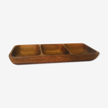 Danish teak aperitif tray