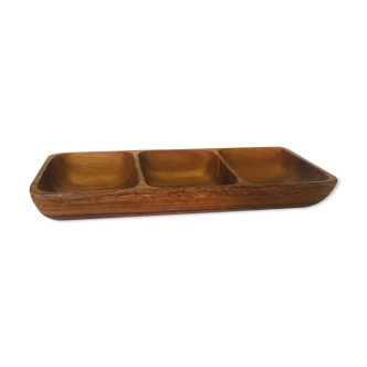 Danish teak aperitif tray