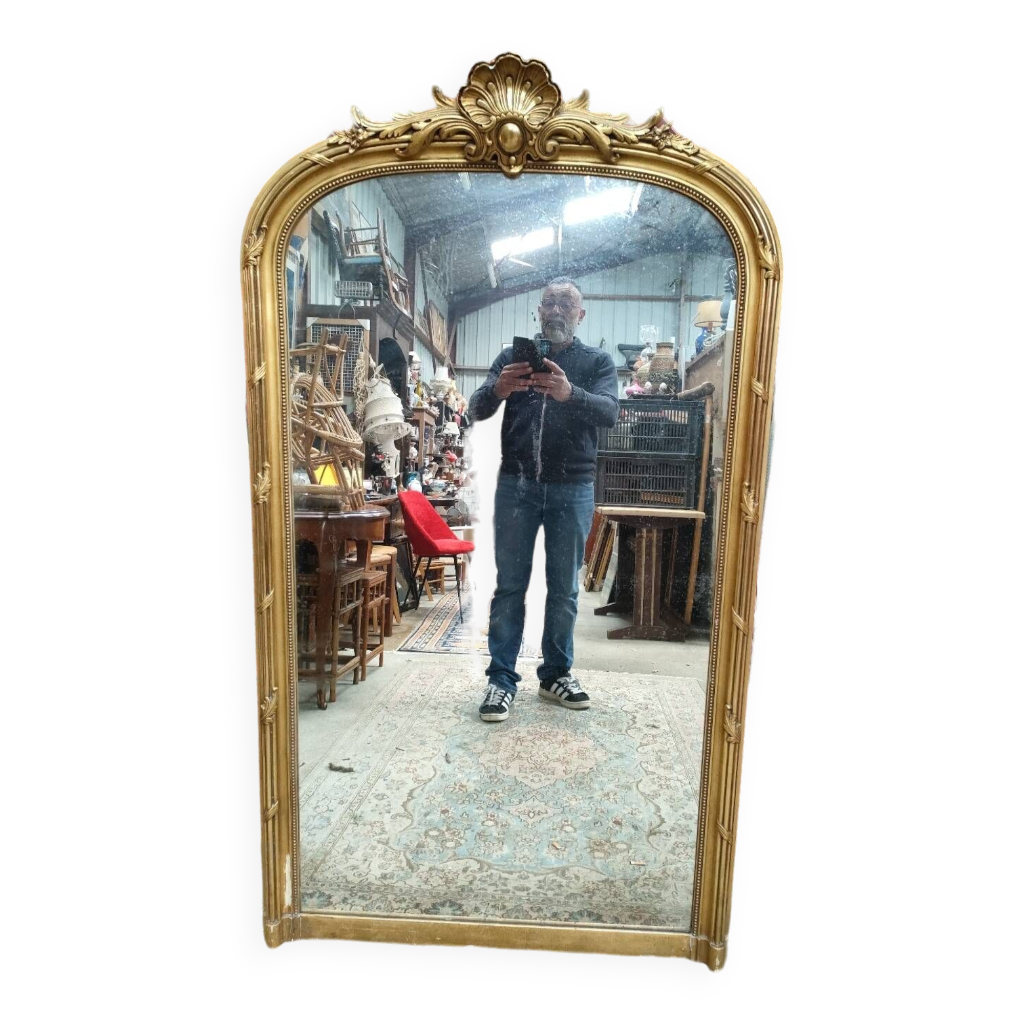Large Louis XVI mercury mirror