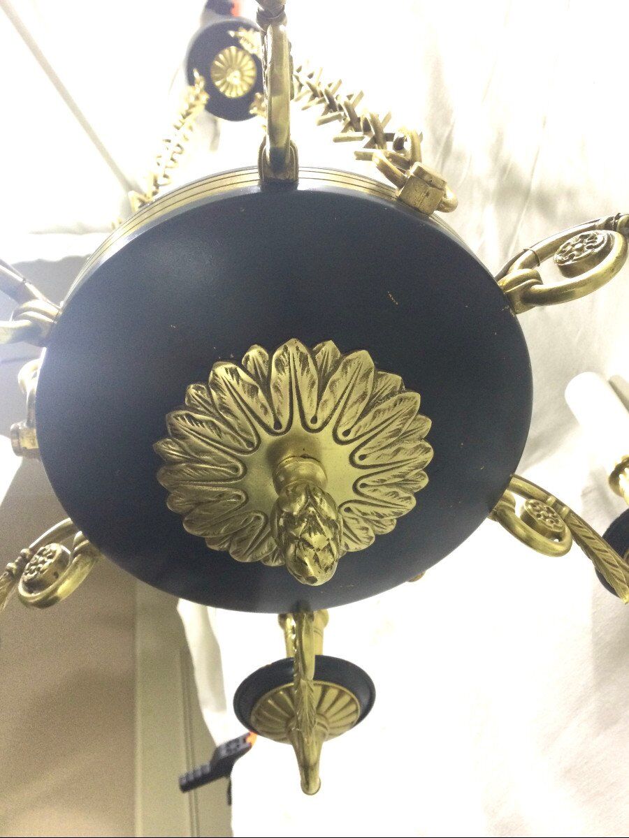 Empire chandelier with 6 lights