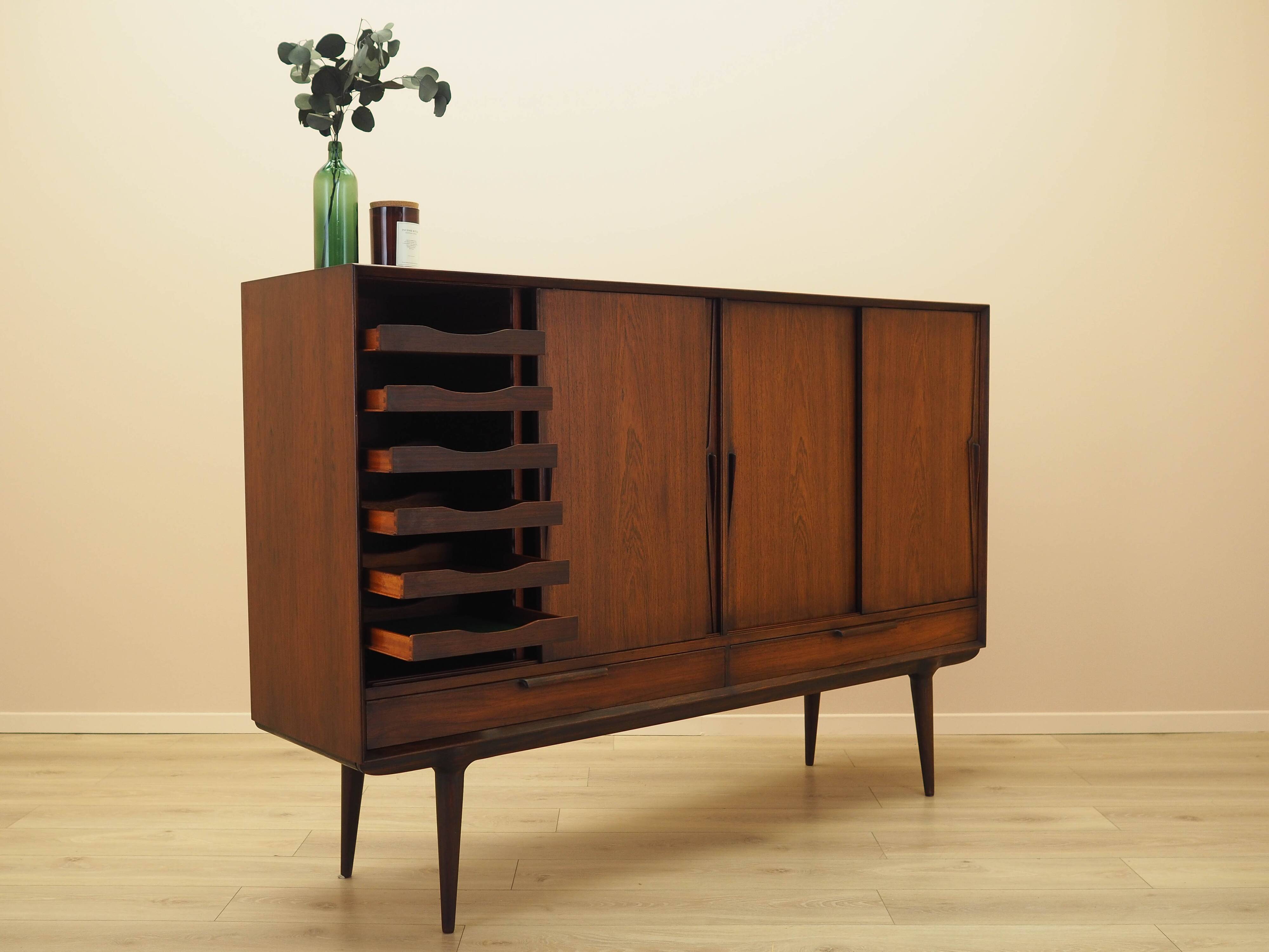 Rosewood highboard, Danish design, 1970s, manufacturer: Omann Jun