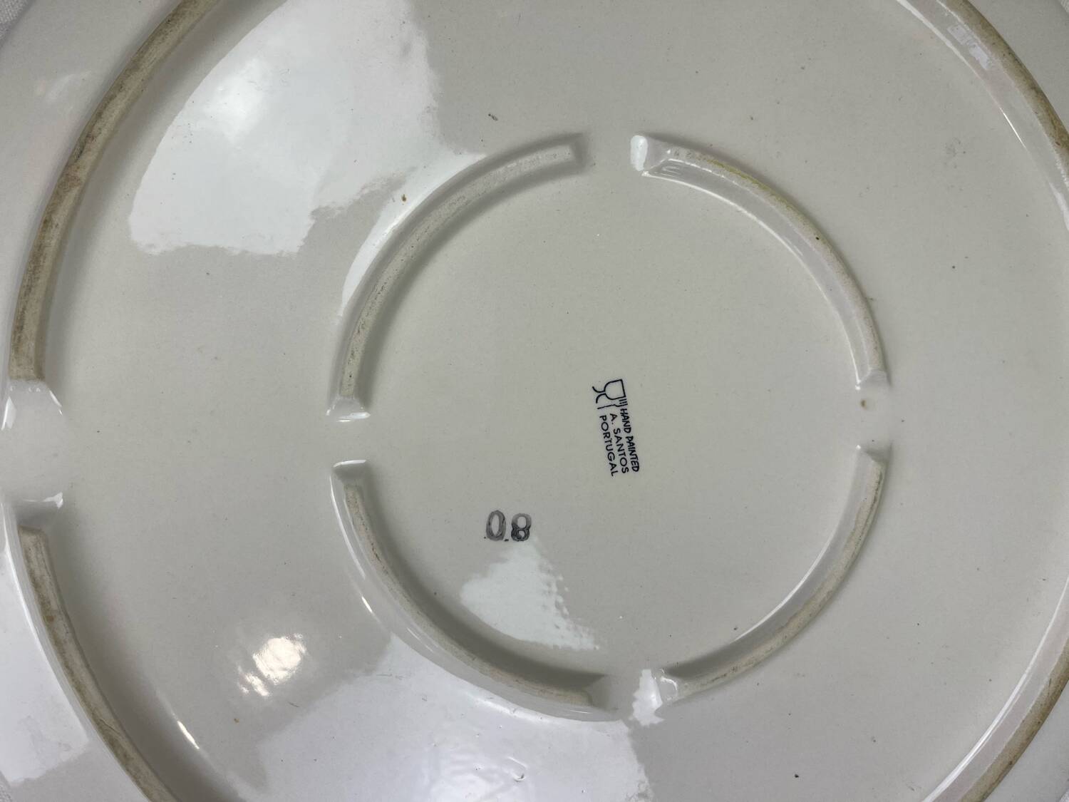 Plat à tarte peint à la main