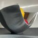 Vintage polished metal fruit bowl