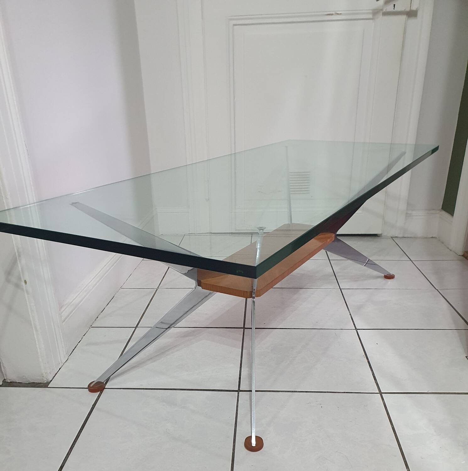 Coffee table with compass legs from the 60s