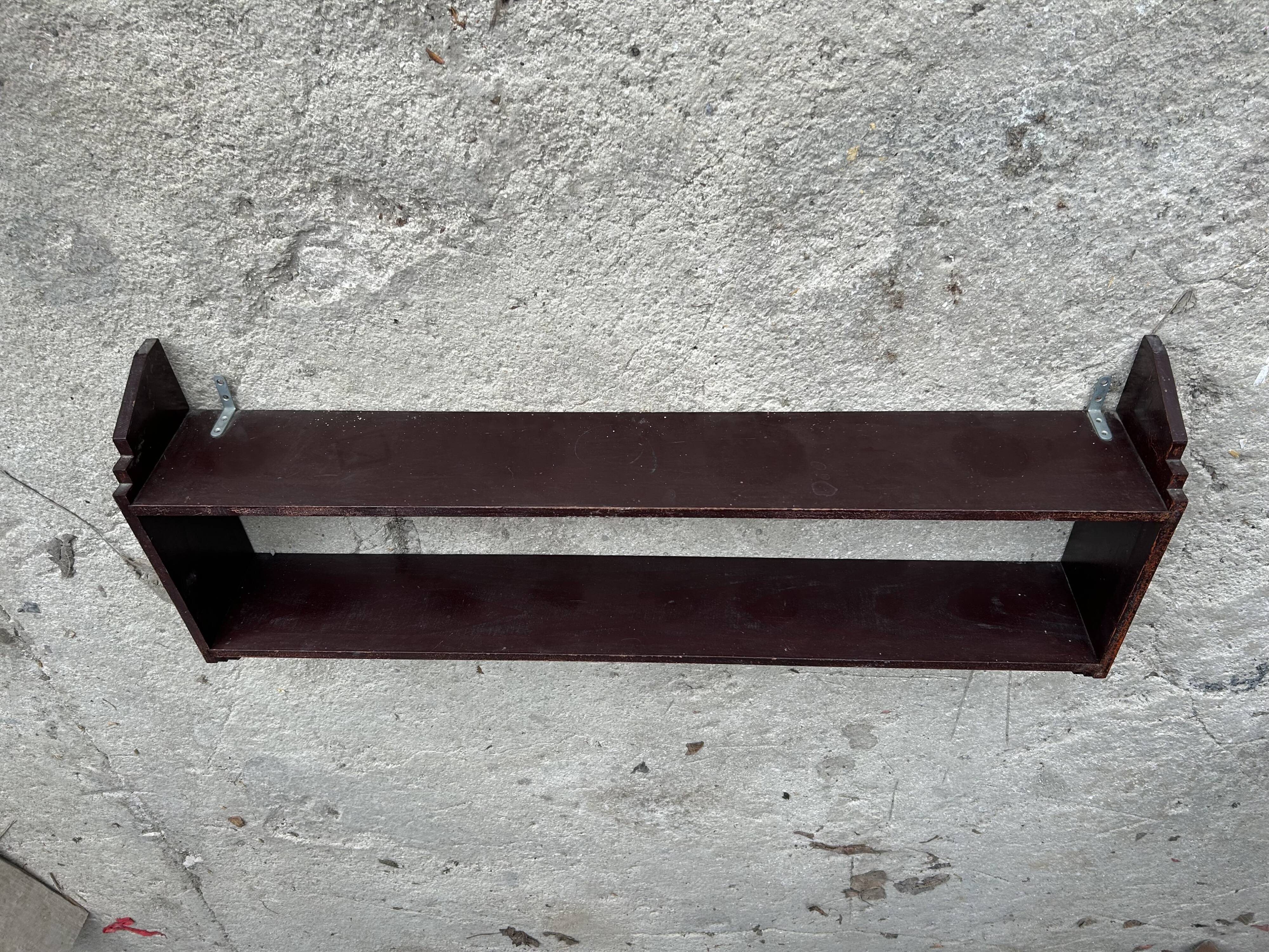 Antique wooden wall shelf, 133cm long