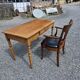 Mid-20th century solid cherry wood office chair.