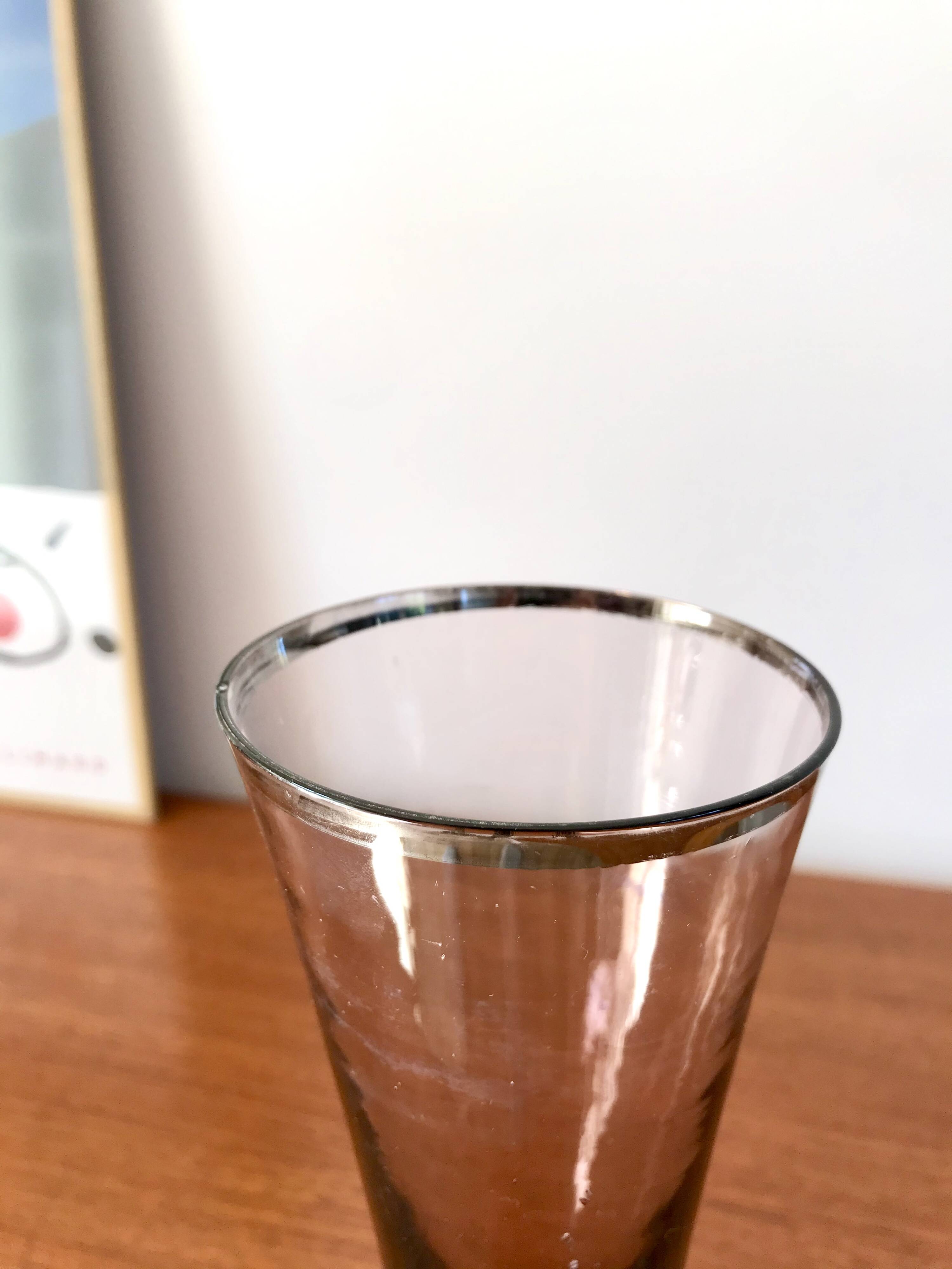 70s design purple glass vase