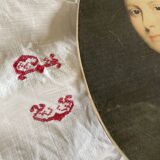 Antique embroidered linen cloth