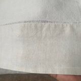 Antique linen sheet with monogram VI