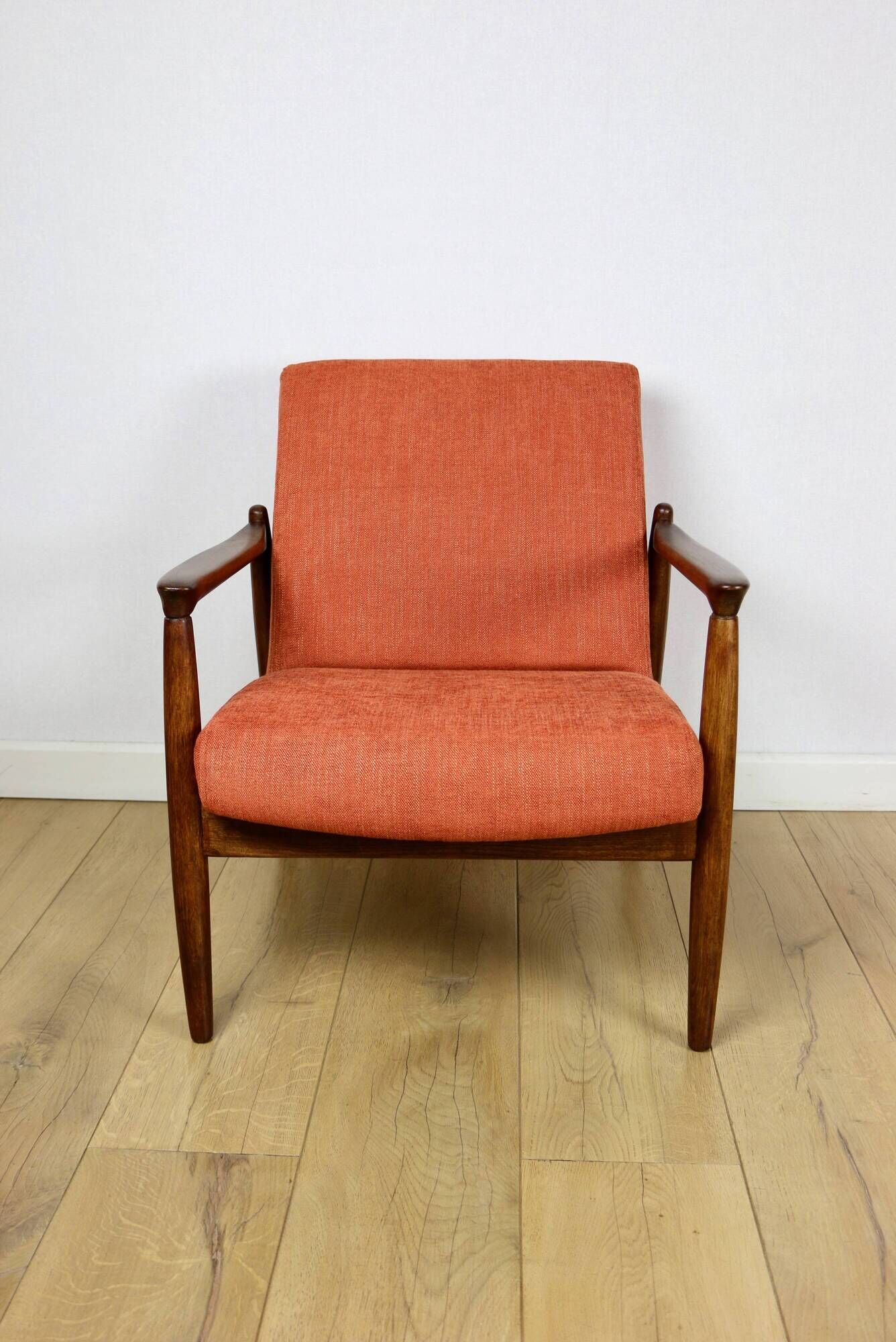 GFM-64 armchair, design by Edmund Homa from the 70s, terracotta brick