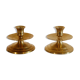 Pair of vintage Scandinavian brass candlesticks 1960