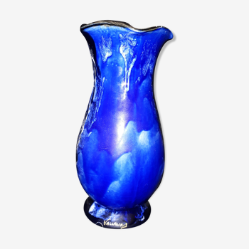 Vase Vallauris bleu, vintage