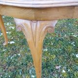 English-style coffee table wood and caning