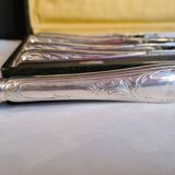 Box of 10 silver metal knives Cristofle