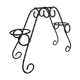 Black wrought iron plant holder