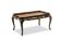Coffee table with removable top in red and black lacquered wood. 1950s.