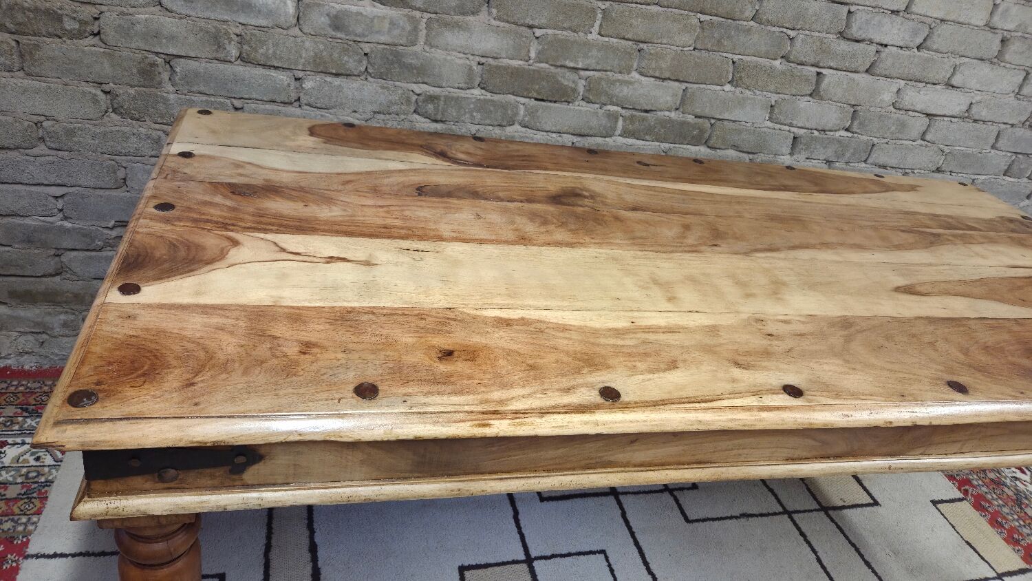 Large solid wood dining table
