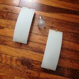 Postmodern glass and metal wall lights, set of 2