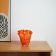 Orange glass vase, Danish design, 1970s, made in Denmark