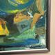 Original Mid Century Swedish Oil On Panel – “Abstract Motif” By Wilma Roos – Dated 1959 – Vintage & Framed