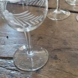 Verres à pied ciselés 60's