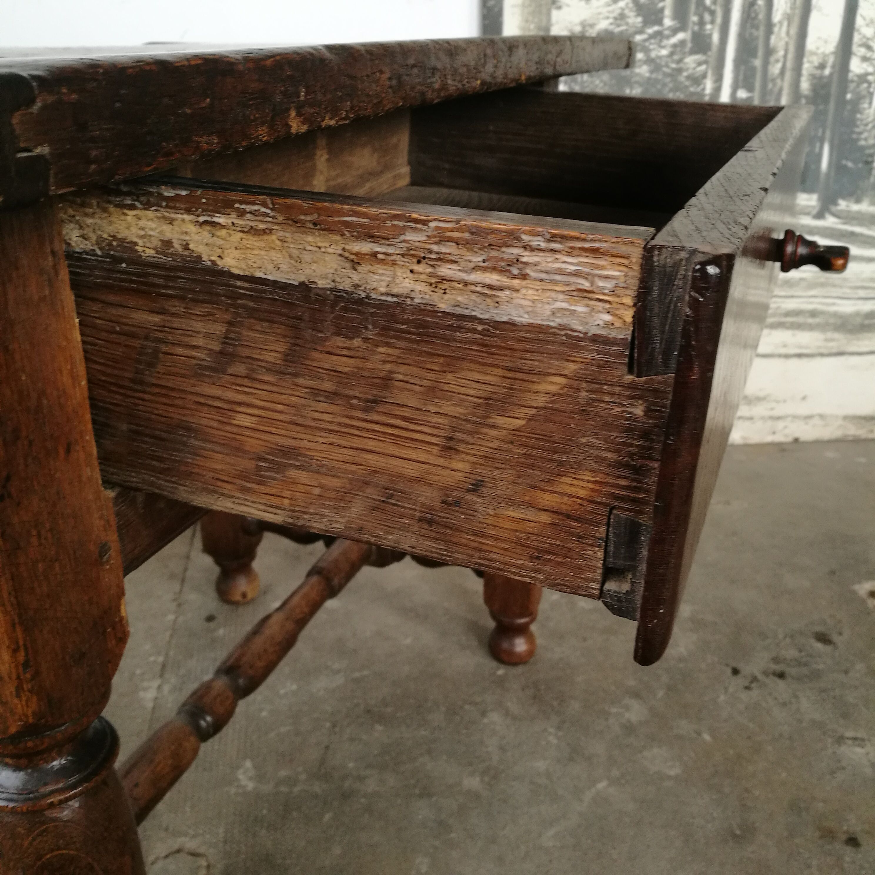 18th century oak farm table