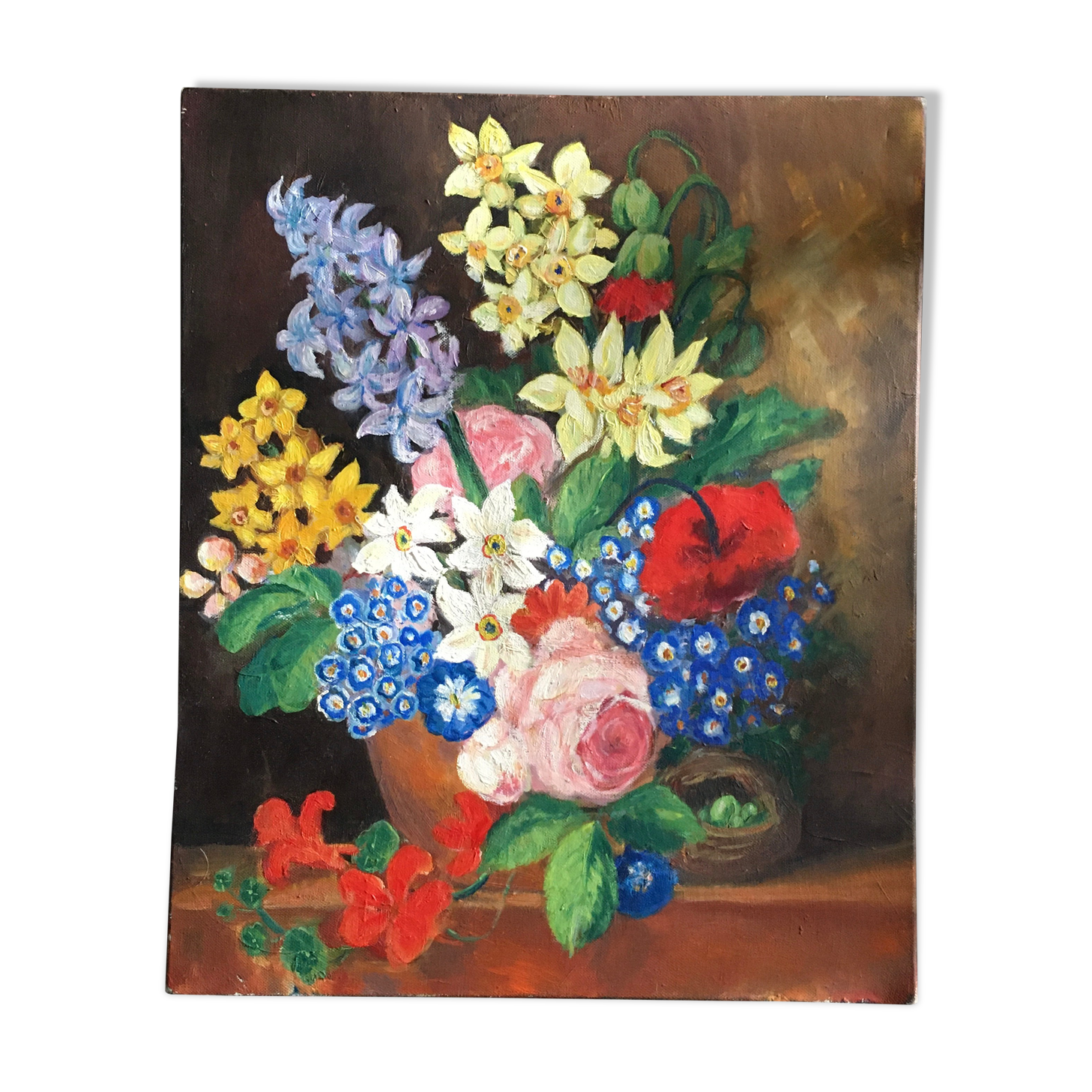 Spring bouquet table