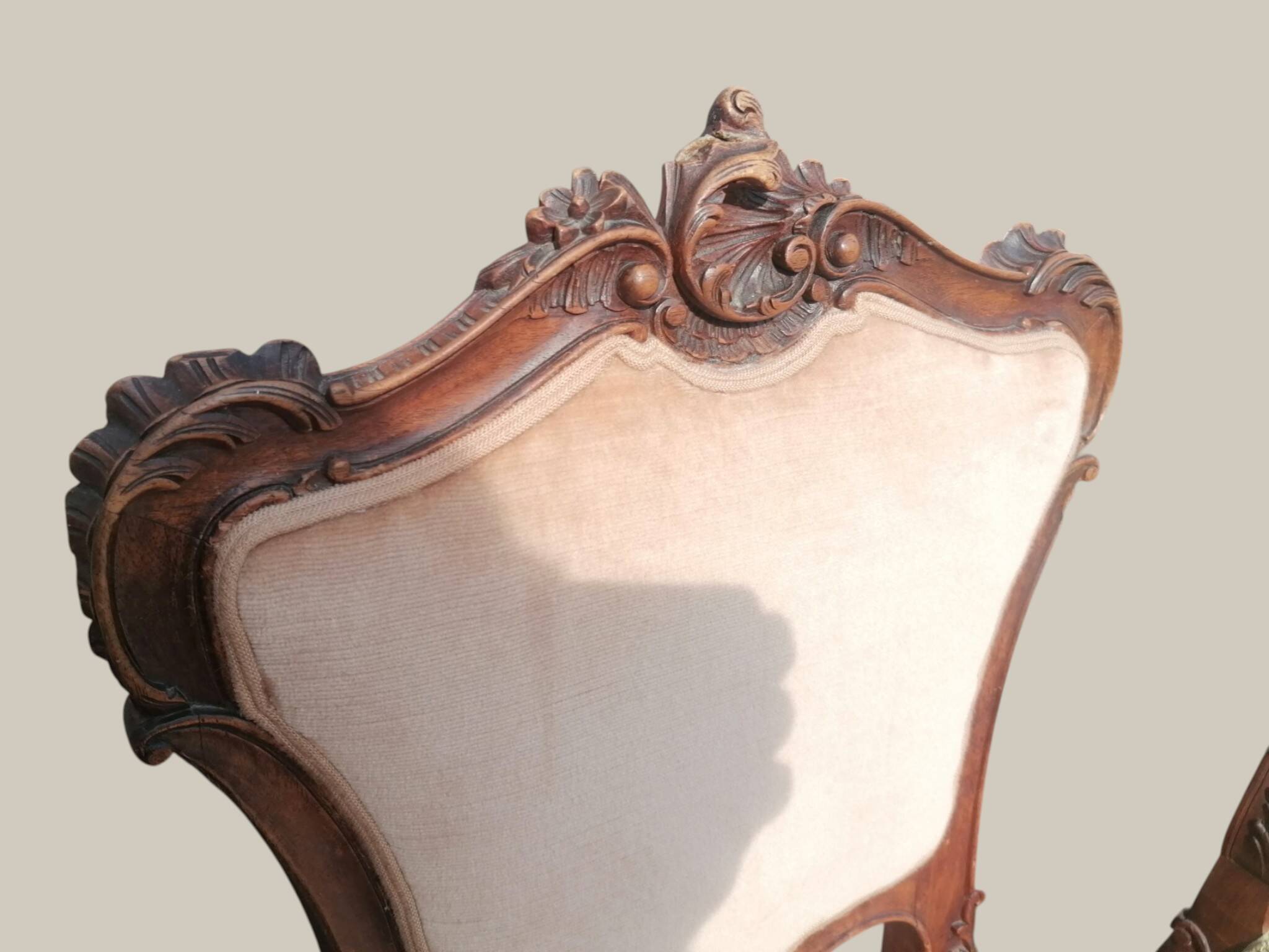 Salon Rocaille / Rococo - 2 fauteuils & 2 chaises - Noyer XIXe