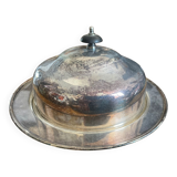 Plateau cloche métal argenté