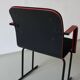 Fauteuil noir et rouge par Yrjö Kukkapuro pour Avarte, Finlande, 1980