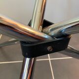 Round kitchen or dining room in smoked glass chrome structure an70
