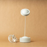 Desk table lamp vintage design 1980 reclining remote arm white