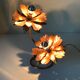 Copper lamp flowers vintage design 70s