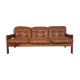 Vintage Danish Scandinavian sofa 3 seater camel leather