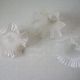 Set of 3 old tulip lamps globes