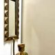 Vintage Art Deco Brass Wall mirrored Candle Sconce