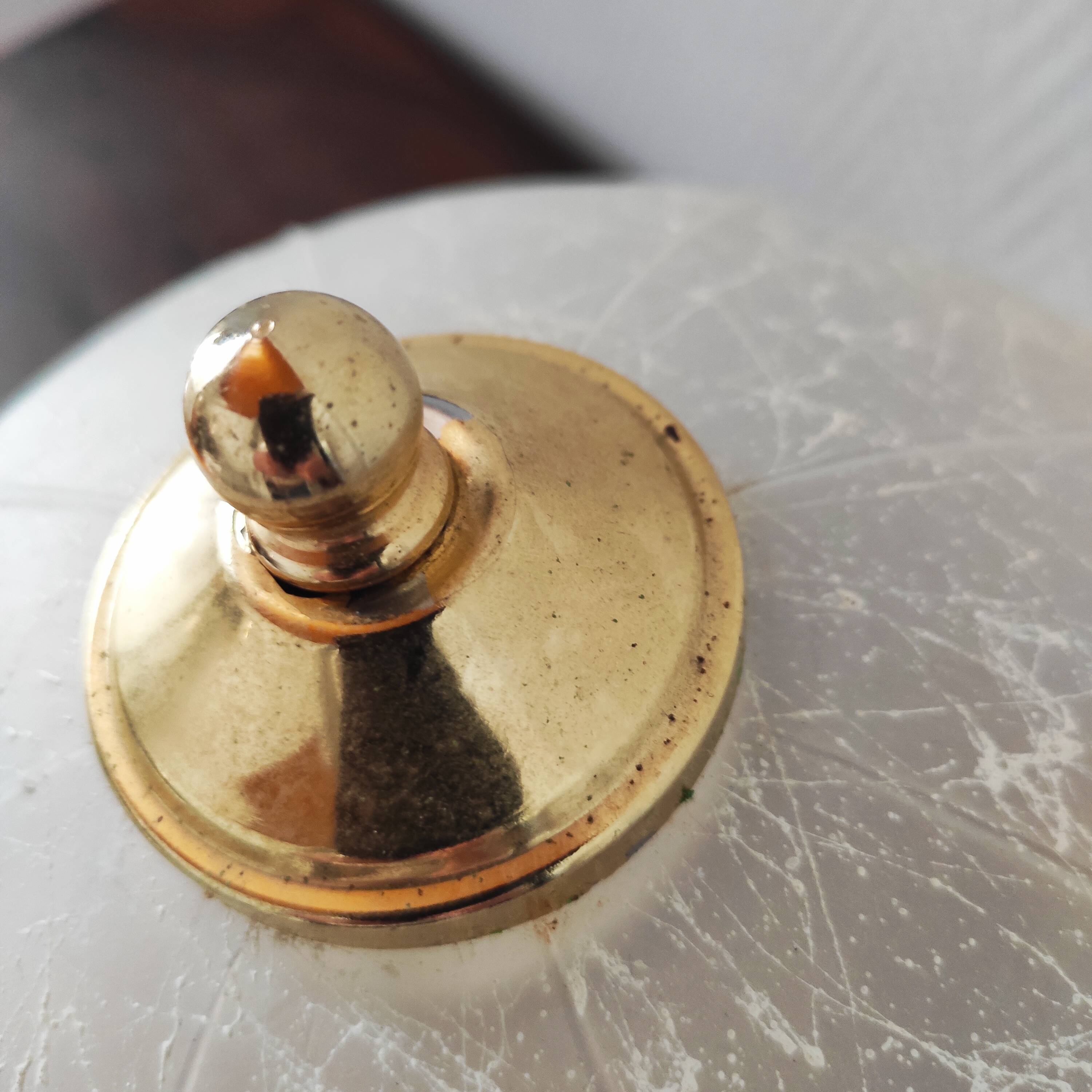 Vintage glass mushroom lamp