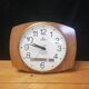 Vintage clock - Vedette france - date- formica- bulging glass- 1960's