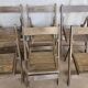 Set of 6 folding cinema chairs in teak